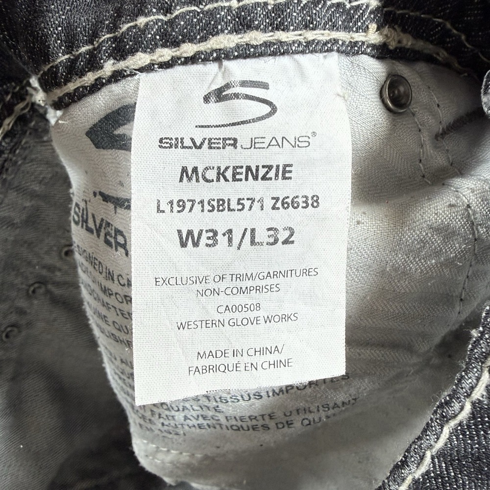 Silver Jeans Women's 31x32‎ Gray McKenzie Slim Bootcut Low Rise Pocket Flaps - Picture 5 of 10